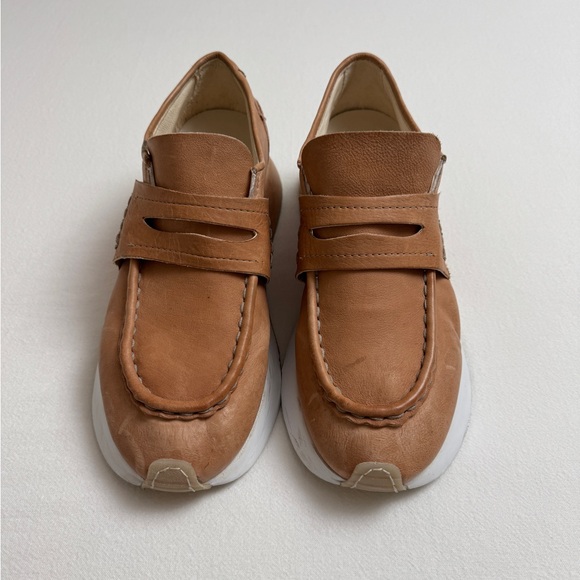 A.S. 98 Elian Platform Leather Loafer In Light Brown Cream Size 42 - US Size 11 - Picture 2 of 15